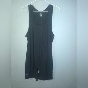 Black Sleeveless Athletic Singlet